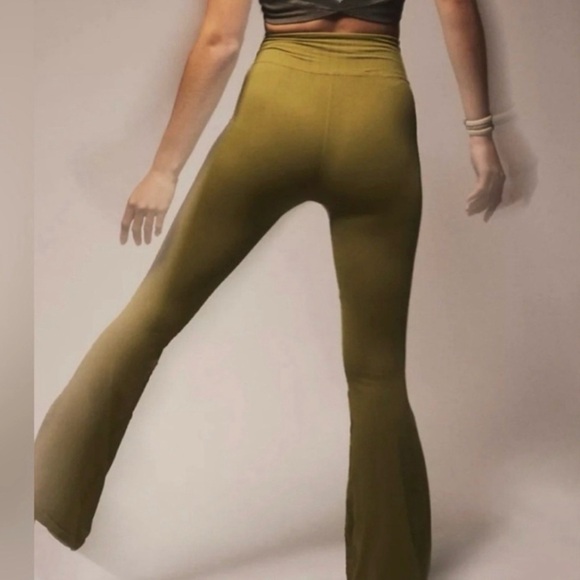 Free People Movement Good Karma Olive Flare Leggings - Picture 2 of 5